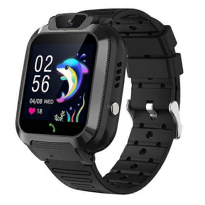 Dh11 Børne Smartwatch Med Videoopkald Wifi Position Forældrekontrol Sort