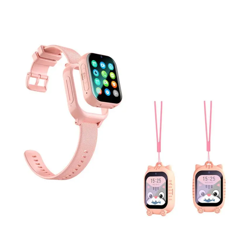 K26h Gps Smartwatch Til Børn Gps Positionering Geo Hegn Ipx7 Vandtæt Pink