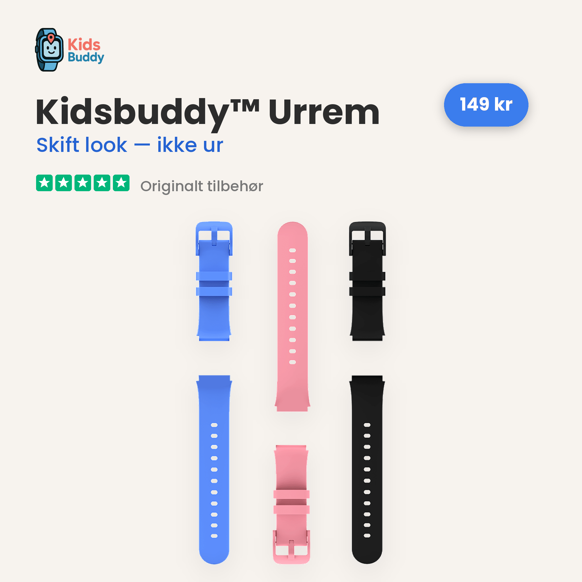 Kidsbuddy Urrem Sort