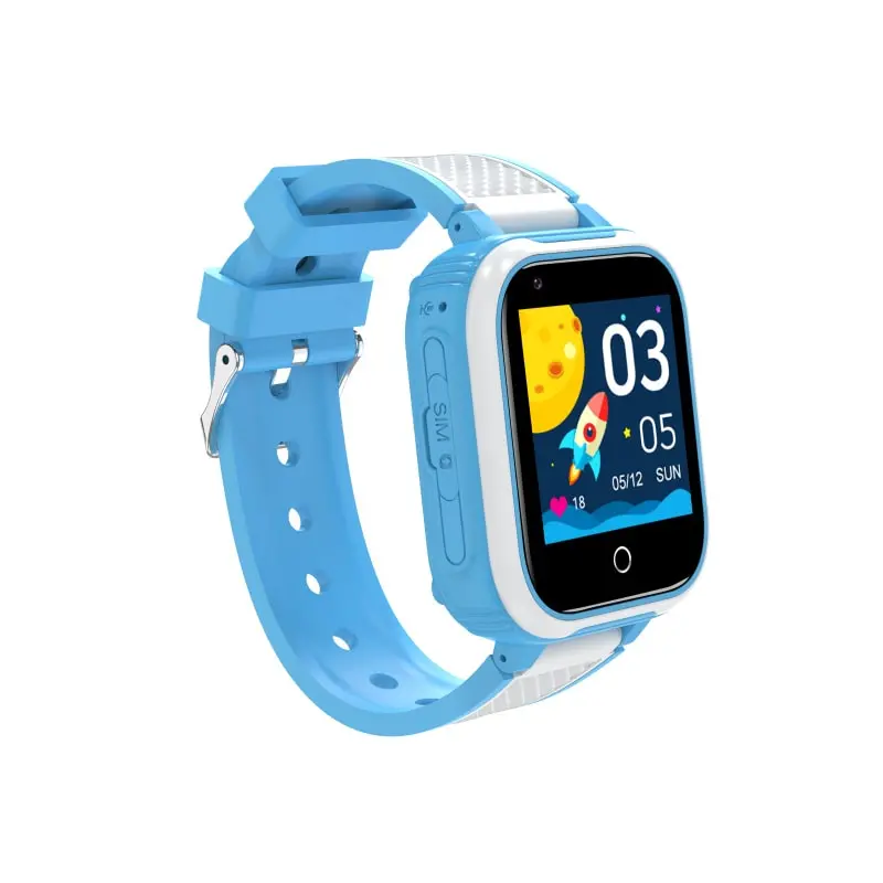 Dh9s Vandtæt Gps Smartwatch Til Børn Med Geo Hegn Videoopkald Spil Blå