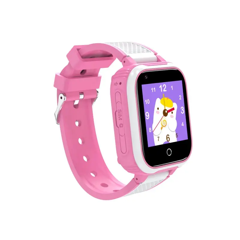 Dh9s Vandtæt Gps Smartwatch Til Børn Med Geo Hegn Videoopkald Spil Pink
