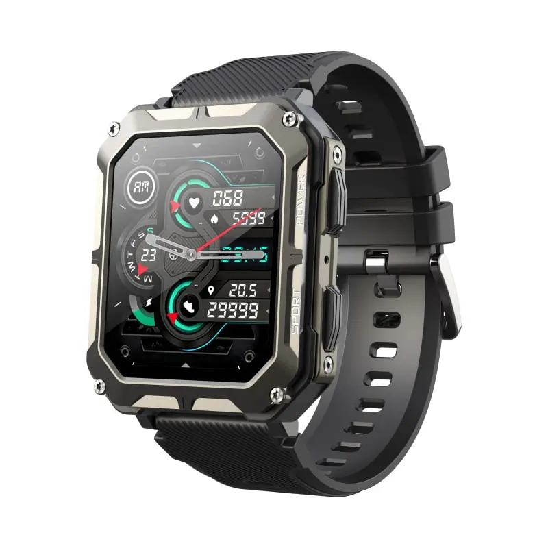 C20 Pro Smartwatch Touch Screen Ip68 Vandtæt Aktivitets Graphite