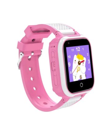 Dh9s Vandtæt Gps Smartwatch Til Børn Med Geo Hegn Videoopkald Spil Pink